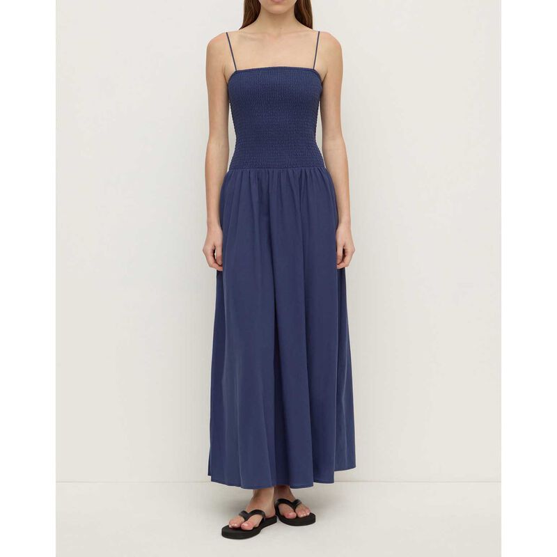 Assembly Label Connie Cotton Shirred Dress Imperial Blue image number 3
